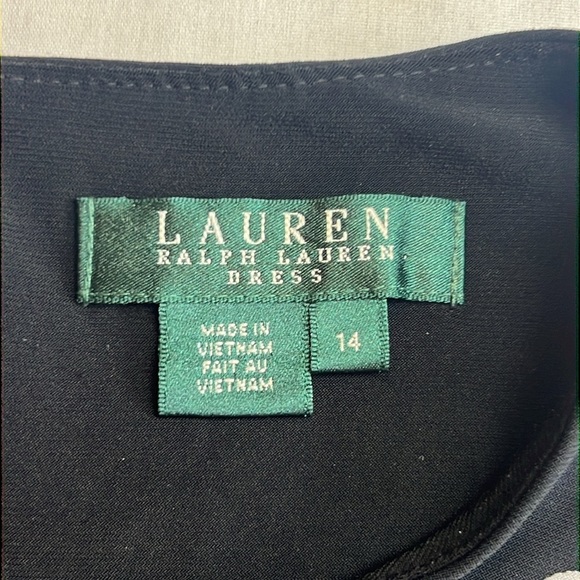 Lauren, Ralph, Lauren, Black and white nautical polkadot dress size 14 - Picture 9 of 11